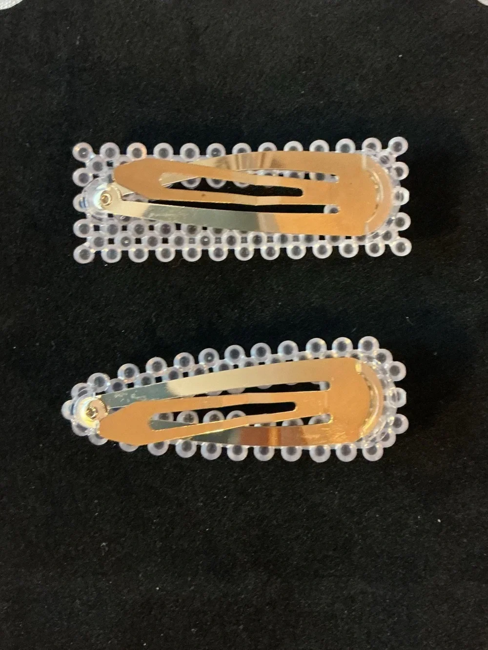 Clear Bubble Acrylic Snap Hair Clips add fun